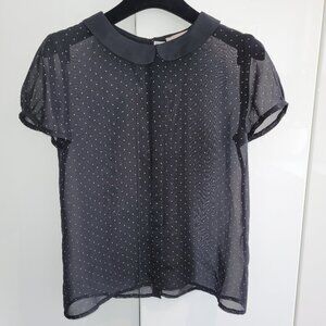 Philosophy Sheer Polka Dot Blouse Size S Feminine Coquette